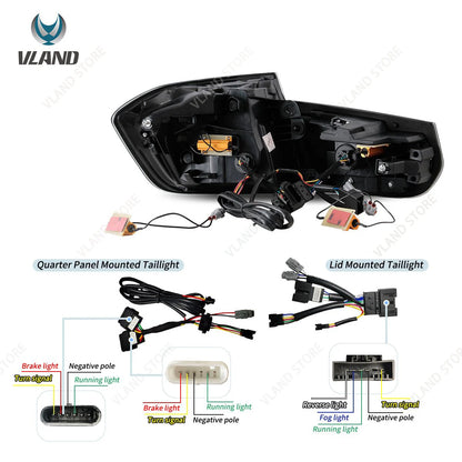 VLAND LED Tail Lights For BMW 3 Series F30 F80 2012-2019 GTS Style Rear Lamps Dynamic Turn Signal Plug & Play Upgrade