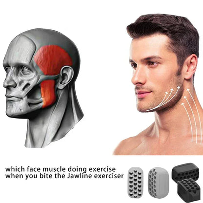 Silicone Jaw Exerciser Facial Toner & Jawline Fitness Ball Neck Toning Equipment Facial Beauty Tool Double Chin Exerciser - Urbizia