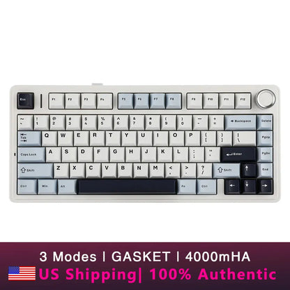 AULA F75 2.4G Wireless/Bluetooth/Wired Gaming Mechanical Keyboard RGB Customized 75% Layout OEM Profile Gasket Structure