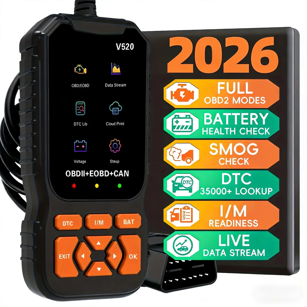 V520 OBD2 Car Diagnostic Scanner – All-in-One Diagnostic Tool for Identifying and Troubleshooting Vehicle Issues.