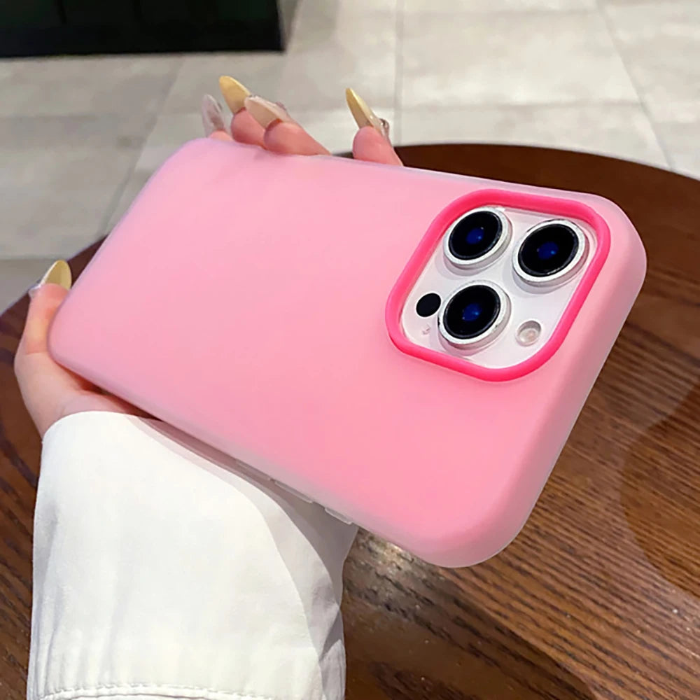 Jelly Candy Color 2 In 1 Phone Case For iPhone 18 17 16 15 14 13 12 11 Pro Max  16 15 14 Plus 17 Air Shockproof INS Soft Cover