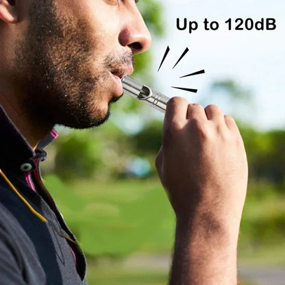 Titanium Emergency Whistle with Lanyard Ultralight Safety Survival Whistle for Camping Hiking Outdoor Emergency