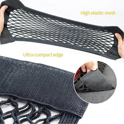 Car Storage Net Stretchable Mesh Pocket Net Magic Elastic Sticker Universal Rear Mesh Trunk Seat Bag Pocket Cage Auto Organizer - Urbizia