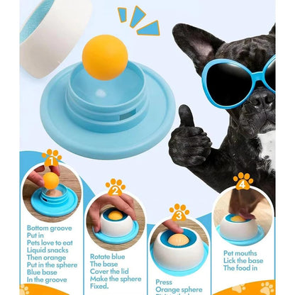 Dog/cat licking bowl, pet licking toy slow food bowl, non-slip licking bowl, educational toy, makes dogs/cats love licking.
