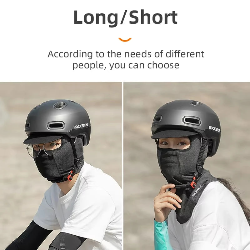 ROCKBROS Local Ship Cycling Mask Summer UV Protection Balaclava Glasses Face Breathable Hole Quick-Dry Bicycle Ice silk Mask