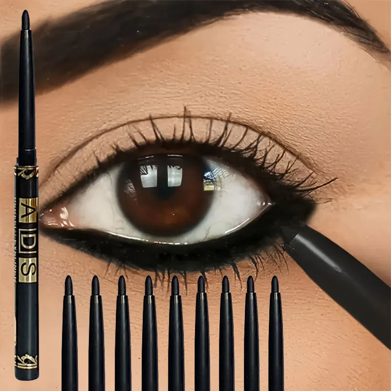 Long-Lasting Waterproof Black Eyeliner Pencil – 3PCS/9PCS Set