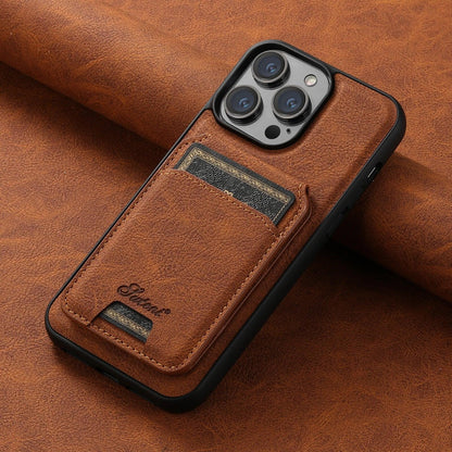 Leather Wallet Case with Card Holder for iPhone