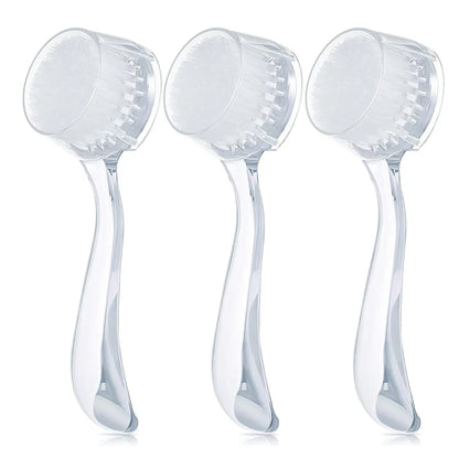 3‑Piece Facial Cleansing Brush Set Soft Bristle Exfoliating