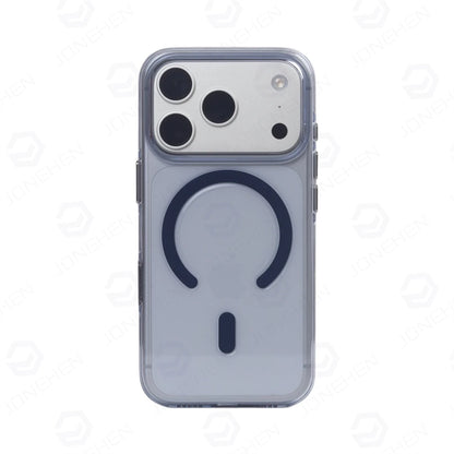 Plum Color Crystal Transparent Magnetic Case For iPhone 16 17 18 Pro Max Shockproof Smooth Clear Camera Button Cover For Magsafe