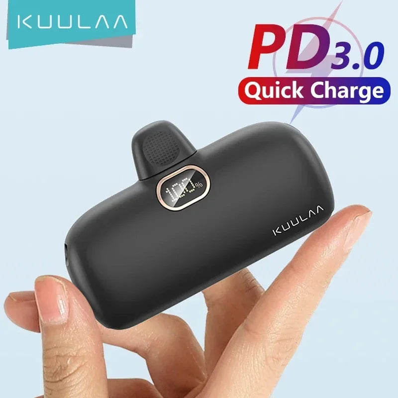 KUULAA 5000mAh Mini Power Bank 20W PD Fast Charging