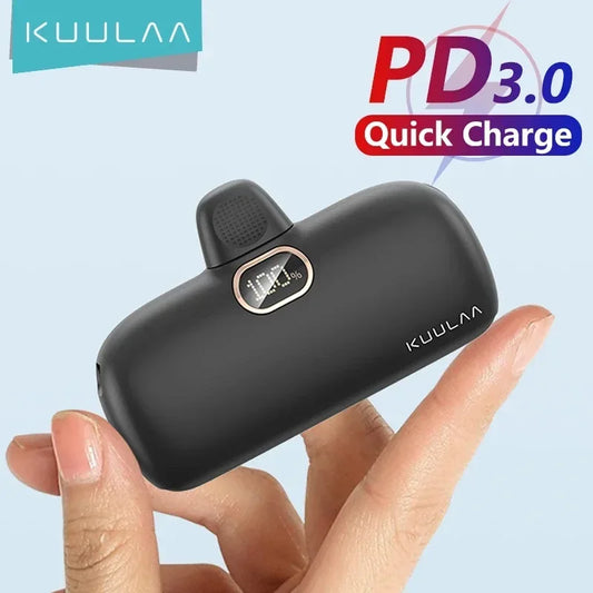 KUULAA 5000mAh Mini Power Bank 20W PD Fast Charging