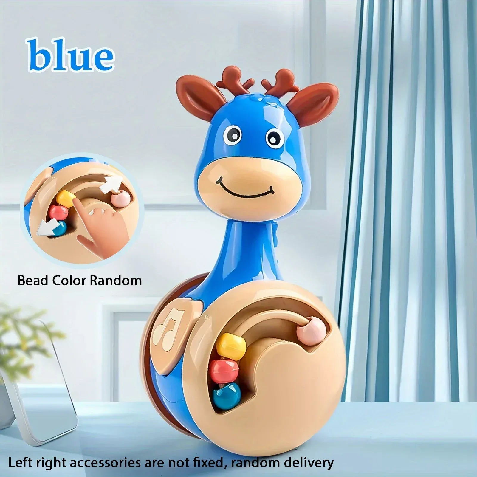 Fawn Sliding Tumbler Toy Rattle Baby Educational Early Education Gift Toy for Baby - Urbizia