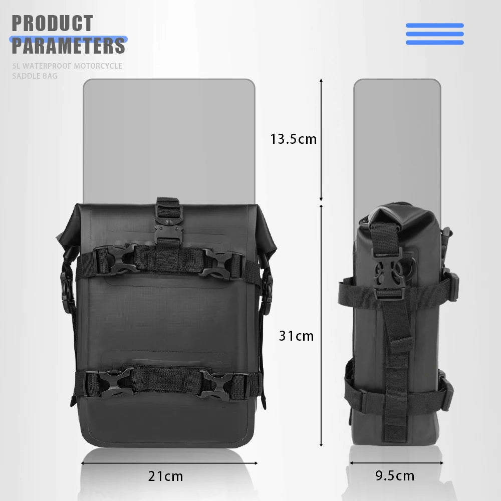 Motorcycle Bumpers Bag Waterproof Motorcycle Side Frame Bag Outdoor Bag Crash Bar Bag Universal Riding Tools Storage