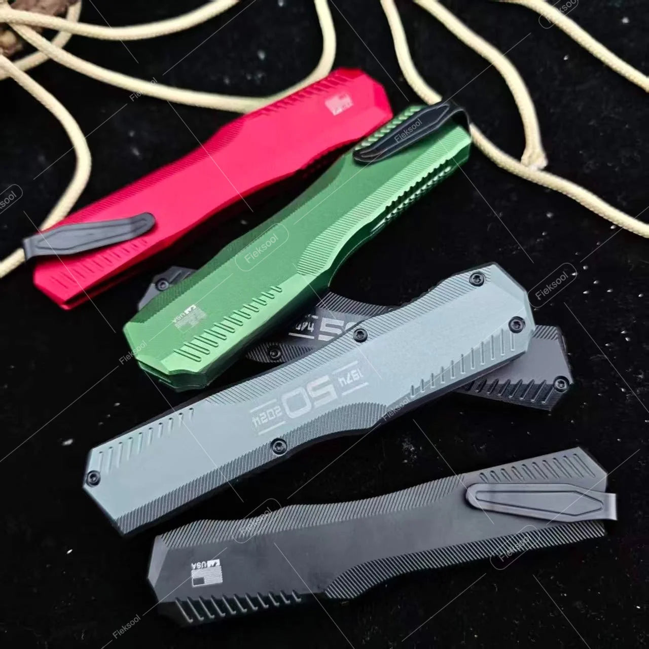 5  Styles KS 9000 Series Camping Folder Outdoor Knife Practical Daily Use Multi-purpose Wilderness Adventure T6 Aluminum Handle Father's Day Gift Cutting Rope Tools