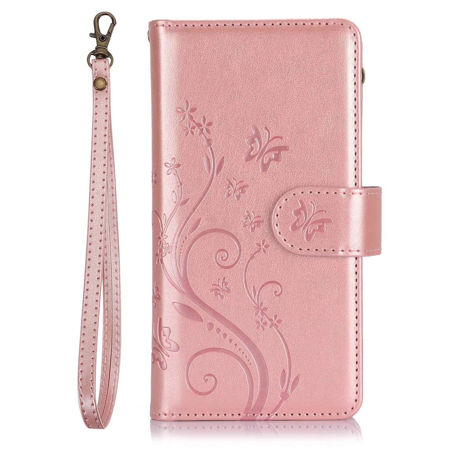 WEFOR for Samsung Galaxy A57 A37 A56 A36 5G A17 A26 A16 A07 A06 Wallet Case, 6 Card Slots/Zipper Pocket, Detachable Wrist Strap