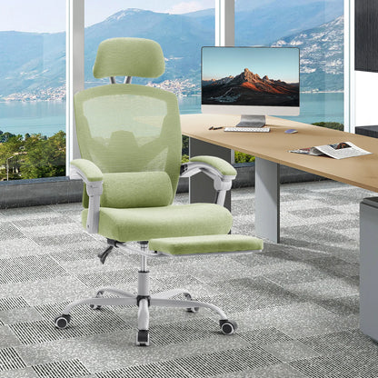 MCQ High Back Ergonomic Reclining Gaming Office Chair with Lumbar Support Pillow Mesh Swivel Rolling Rocking Computer Desk Chair