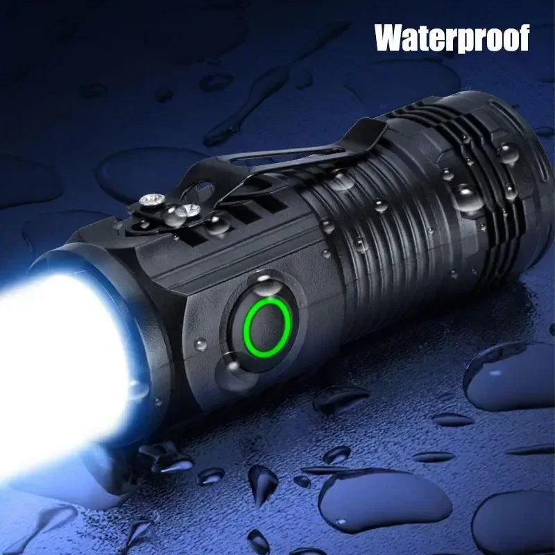 New Ultra Powerful Flashlight 3 Core LED Mini Tactical Flashlight Rechargeable High Power LED Torch Metal Pen Clip Hand Lamp - Urbizia