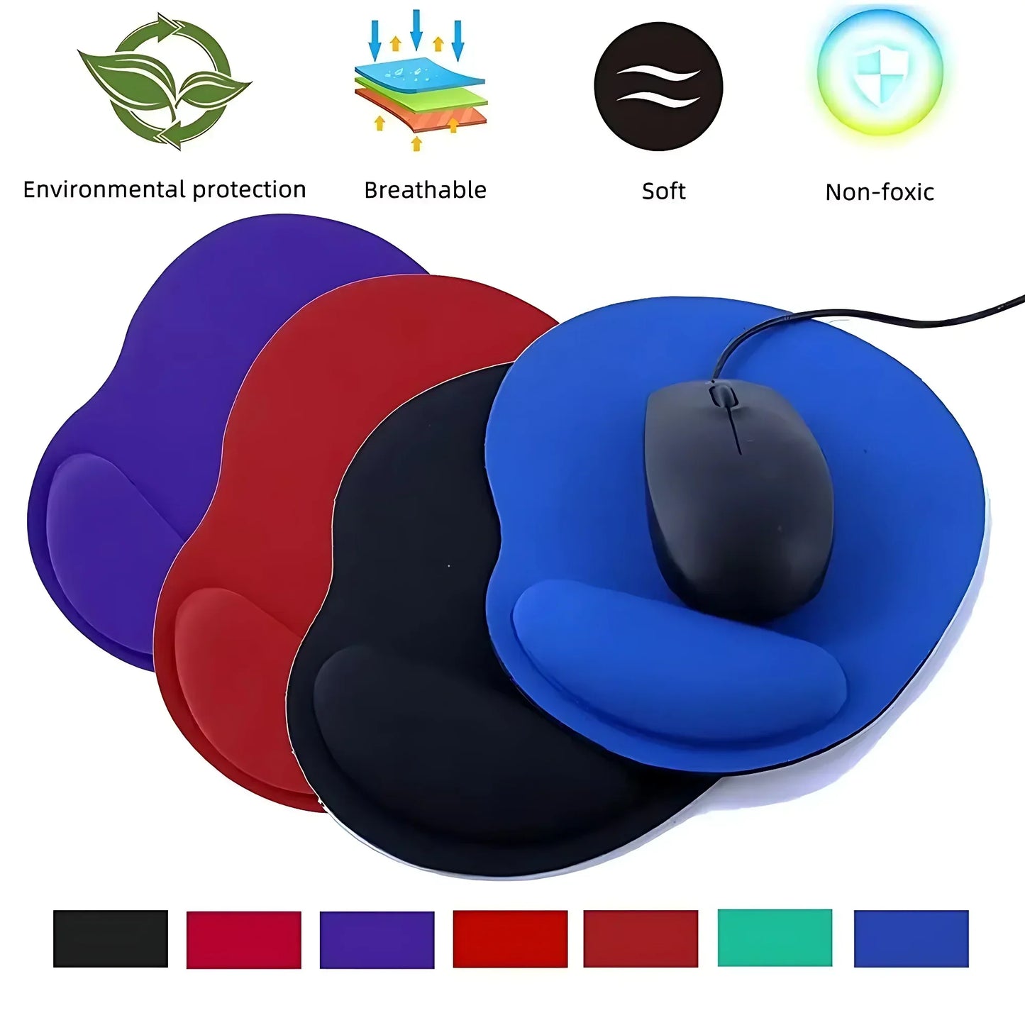 Ergonomic Wrist Rest Mouse Pad for PC & Laptop