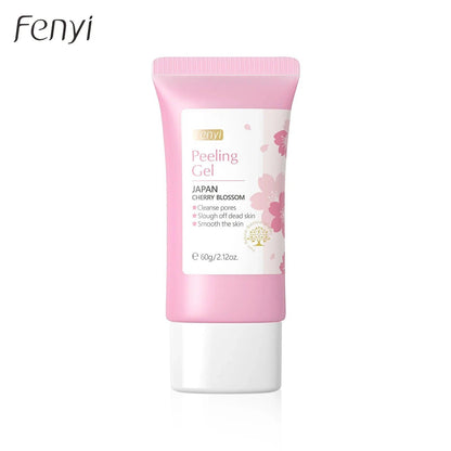 Sakura Exfoliating Gel Face Body Scrub Deep Cleansing Pores Gentle Peel For Blackhead Remove Smooth Brightening Skin 60g