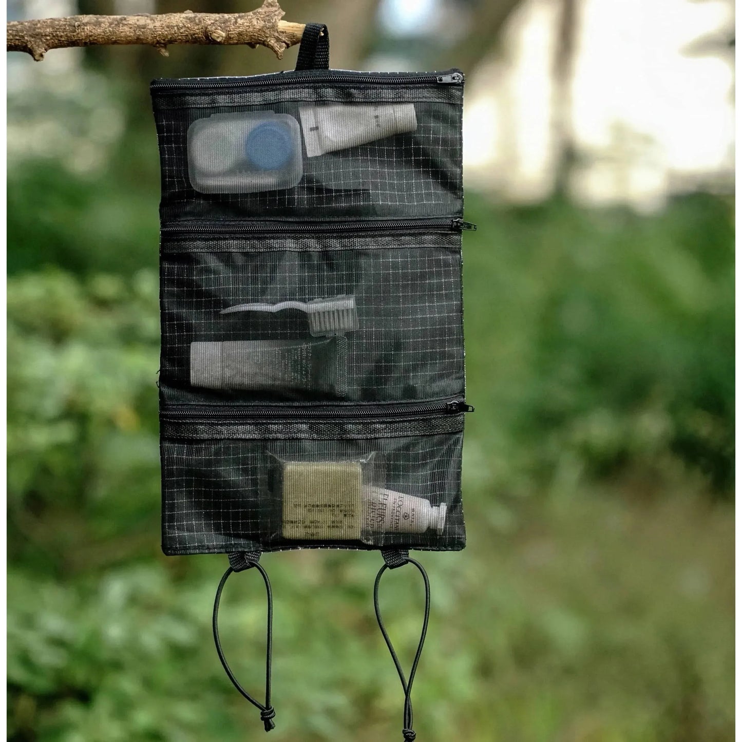 HODRGEAR Ultralight Toiletries Organizer UHMWPE Gridstop | 35g Roll-Up Mesh Pouch | YKK Zippers | Hiking & EDC Storage UL GEAR - Urbizia