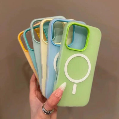 iPhone MagSafe Case – 2-in-1 Candy Color Matte Cover