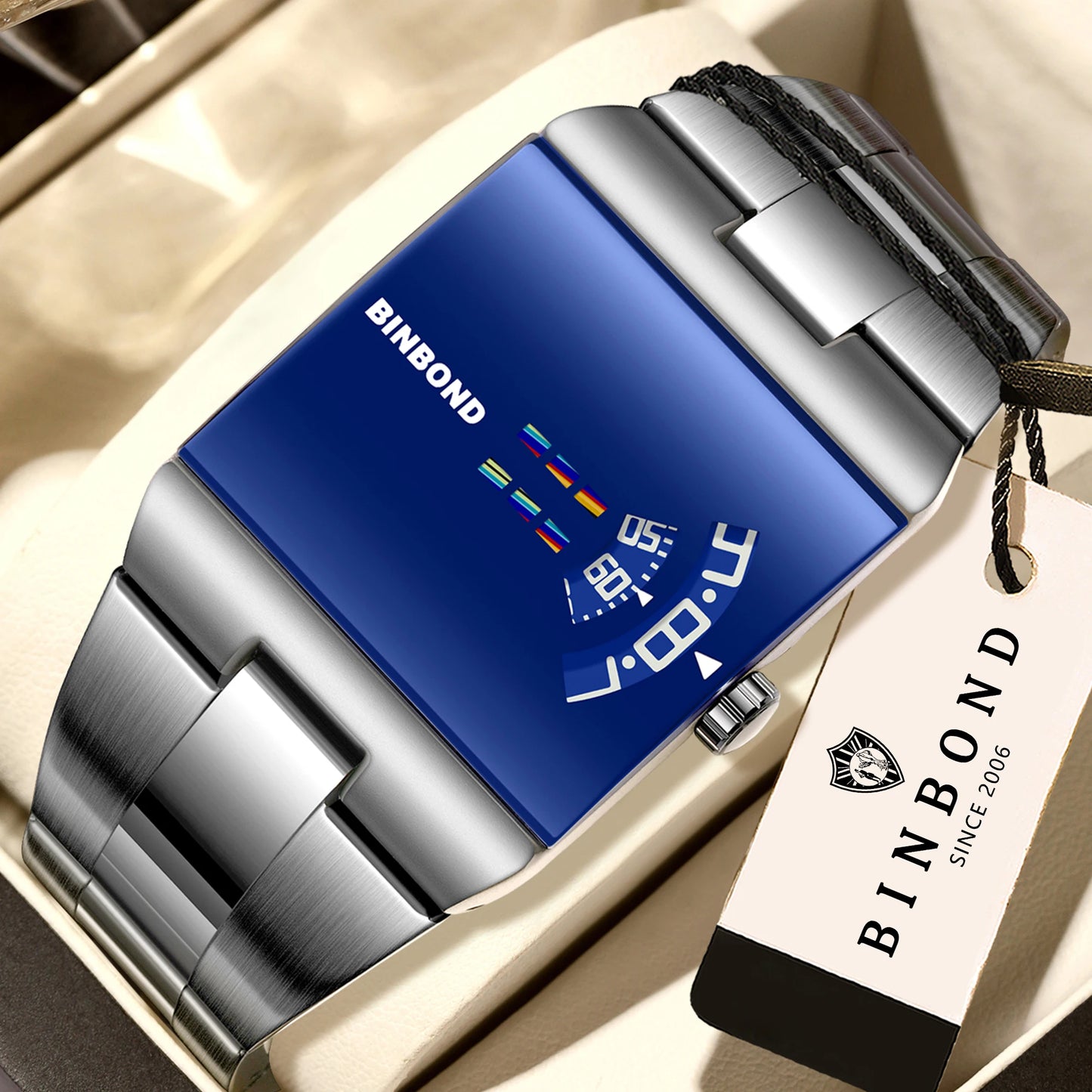 BINBOND Original Design Waterproof Men's Watch Accurate Quartz Watches For Men Luxury Sturdy Sport Wristwatches Casual Reloj