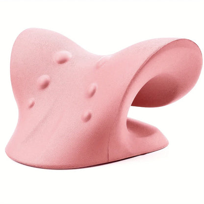 Eva Neck And Shoulder Relaxer, C-Shape Cervical Traction Device, Relax Spine Alignment, Chiropractic Pillow Stretcher Massager