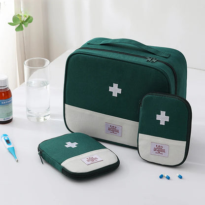3PC/Set Travel Portable Medicine Package Multifunctional First Aid Bag Storage Bag Outdoor Camping Travel and Home Storage Bag