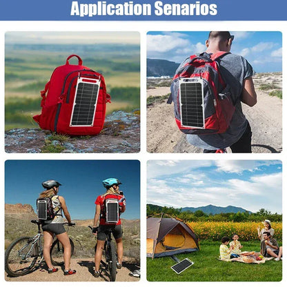 Solar Panel 30W USB Type-C Waterproof Outdoor Hiking Camping Portable Battery Mobile Phone Charging Bank Charging Panel 6.8V - Urbizia