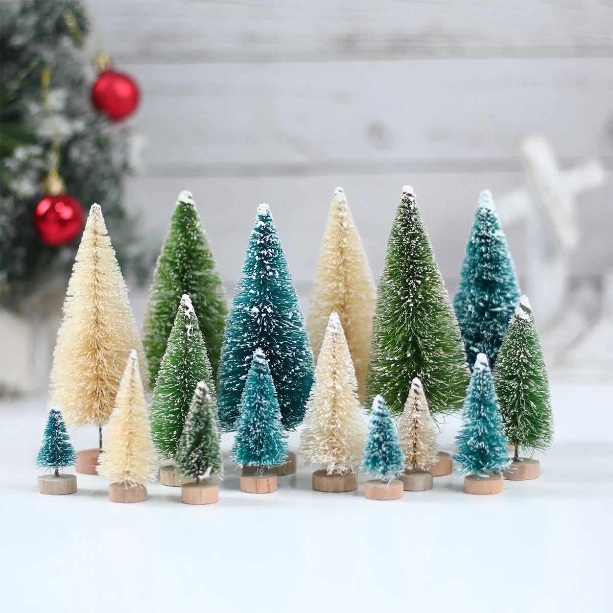Artificial Mini Wooden Christmas Tree – Tabletop Ornament