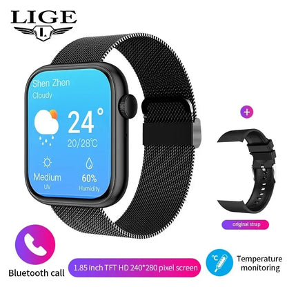 LIGE Smart Watch For Women Full Touch Screen Bluetooth Call Waterproof Watches Sport Fitness Tracker Smartwatch Lady Reloj Mujer - Urbizia