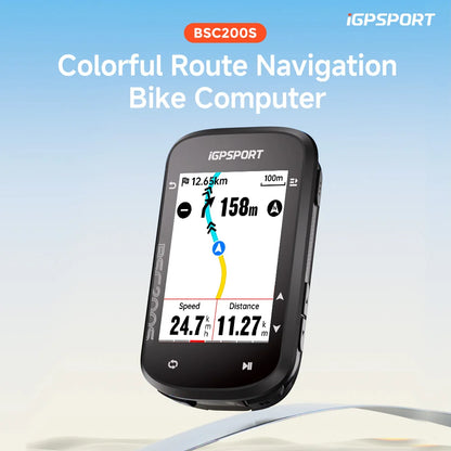 iGPSPORT BSC200S GPS Bike Computer Route Navigation Colorful Screen Wireless Bicycle Speedometer Cycling Odometer