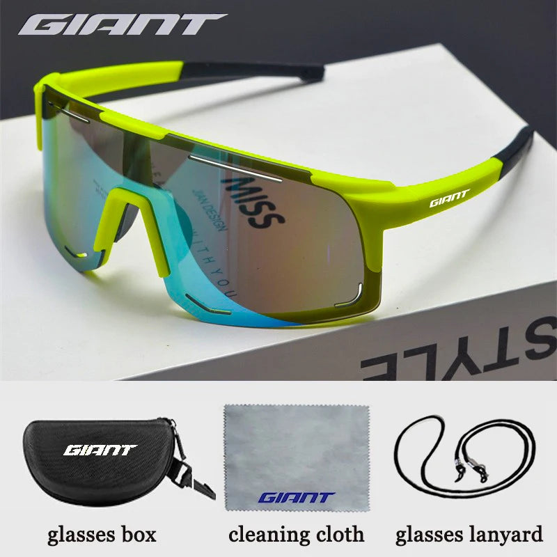 Giant cycling sunglasses Sports Glasses Riding Eyewear Mountain Bike Road Bicycle Outdoor Lenses With Case  Women Men
