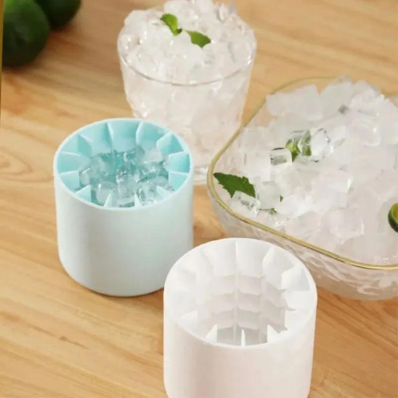 Silicone Round Ice Cube Mold Bucket Tray