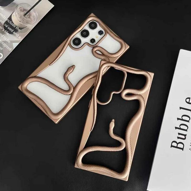 Plating 3D Snake TPU Case for Samsung Galaxy Series