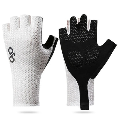 GTUBIKE Summer Breathable Half Finger Cycling Gloves Ultralight Road Bike Gloves Anti-Slip Silicone Pad Cooling Sport Gear