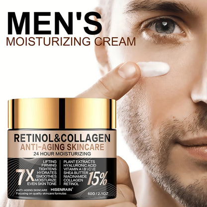HISENRAIN Retinol Collagen Face Cream - Anti-Aging Intense Moisturizer, Reduce Wrinkles Fine Lines & Firm Skin.