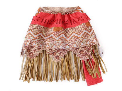 Ocean Adventure Moana Costume – Two Pieces Polynesian Style Vaiana Princess Dress Up for Girls Halloween