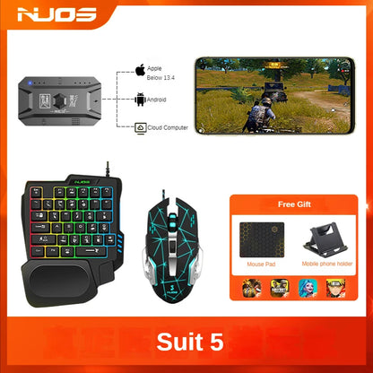 M1 Pro Mobile Phone Game Converter Gaming Keyboard Mouse Controller BT V5.0 Programmable Adapter Support IOS Android System