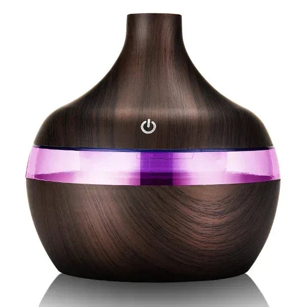 Humidifier Electric Aroma Air Diffuser Wood Ultrasonic Air Humidifier Essential Oil Aromatherapy Cool Mist Maker For Home 300ml - Urbizia