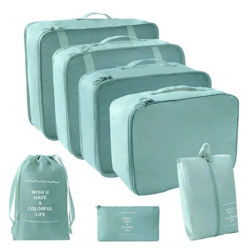 7/8/9-piece Set Travel Storage Bags,Digital Toiletries Shoes Clothes Organizer bag Suitcase Clothes Tidy Pouch,Packing Cubes Set