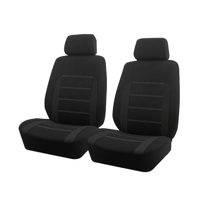 AUTO PLUS Sports Universal Polyester Car Seat Cover Set Fit Most Car Plain Fabric Bicolor Stylish Car Accessories Seat Protector