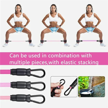 Ankle Straps Resistance Bands Yoga Home Gym Elastic Gum Strength Training Workout Expander Pilates Crossfit Women Weight Sports - Urbizia