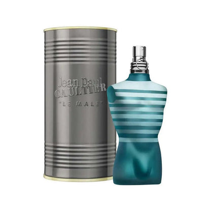 Jean Paul Gaultier 4 Styles Men Perfume Collection Set Le Male Le Parfum Le Beau Le Parfum Original Le Male Eau De Parfum Natural Spray Long Lasting Woody Scent Iconic Torso Shaped Bottle Luxury Metal Cylindrical Gift Can for