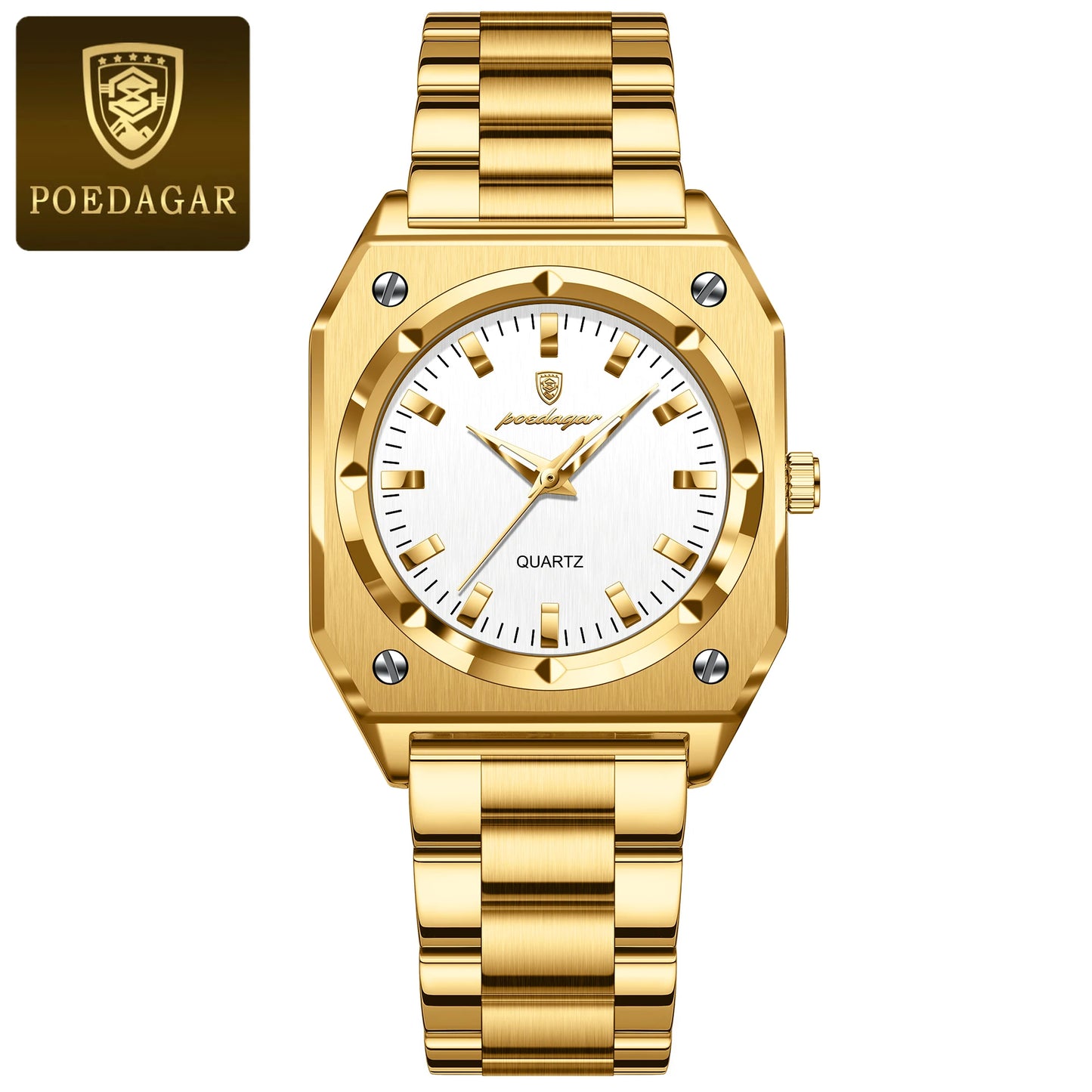POEDAGAR Elegant Ladies Wristwatch Waterproof Stainless Steel Luminous Exquisite Woman Watch Quartz High Quality Women's Watches