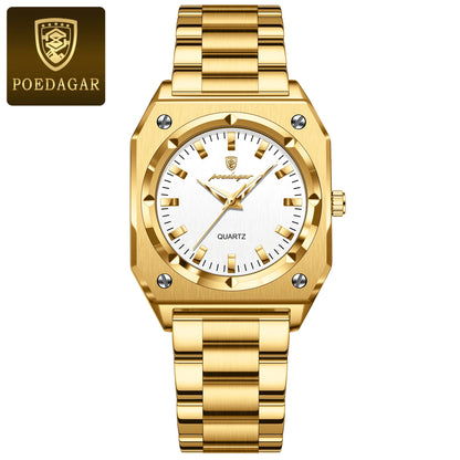 POEDAGAR Elegant Ladies Wristwatch Waterproof Stainless Steel Luminous Exquisite Woman Watch Quartz High Quality Women's Watches