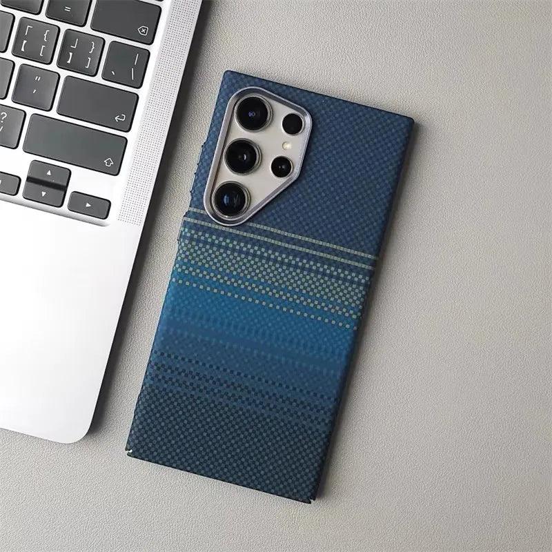 Carbon Fiber MagSafe Case with Alloy Lens Protection for Samsung Galaxy