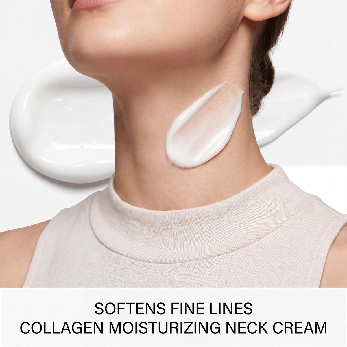 Collagen Fullerene Neck Cream Niacinamide Brightening Jawline Tighten Lift Firming Anti-Wrinkle Neck Care Moisturizing Cream with Rollers