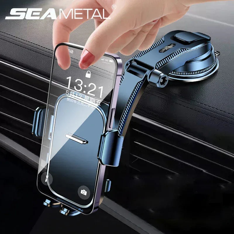 SEAMETAL Car Dashboard Phone Bracket Universal Auto Cellphone Stand For GPS Navigation Universal Desk Windshield Hanging Holder - Urbizia