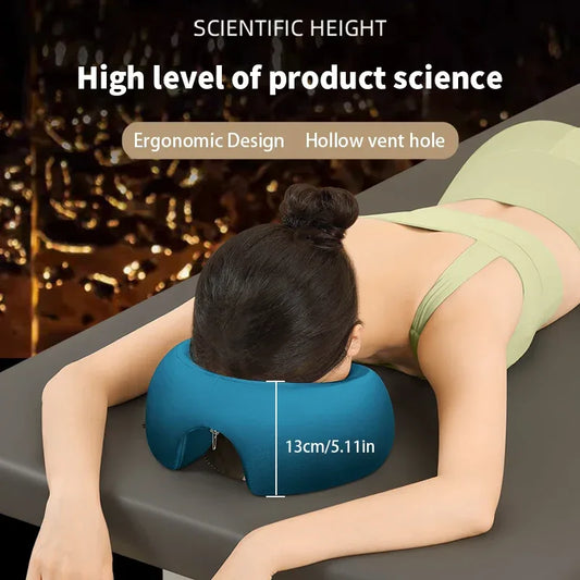 Face Down Pillow Desk Nap Pillow Prone Resting Comfort Memory Foam Ergonomics Home Massage Headrest for Beauty Salon
